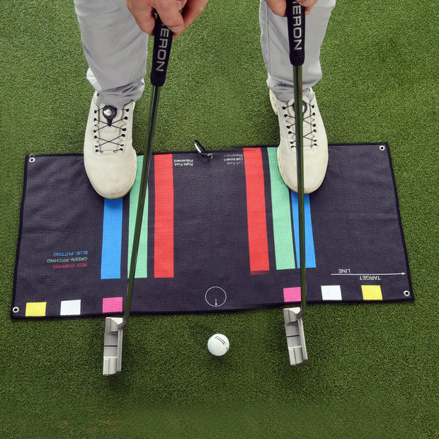 🏌️Stance Alignment Towel – Master Ball Position for Every Club
