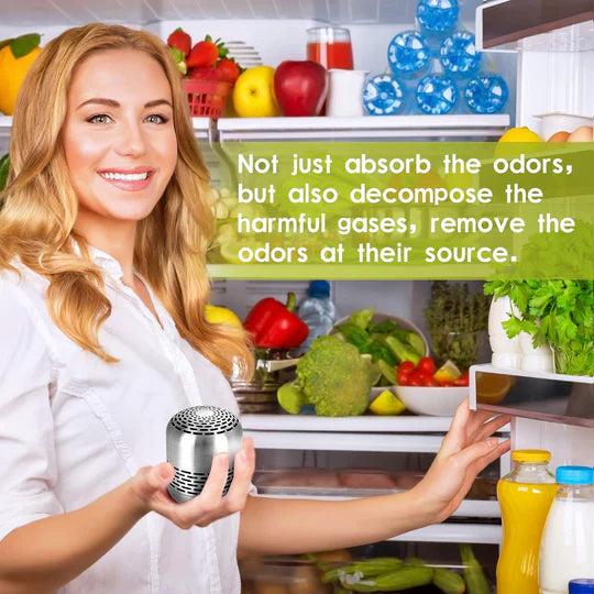 10-Year Fridge Deodorizer – Destroys Odors, Beats Baking Soda & Charcoal, No Refills Needed