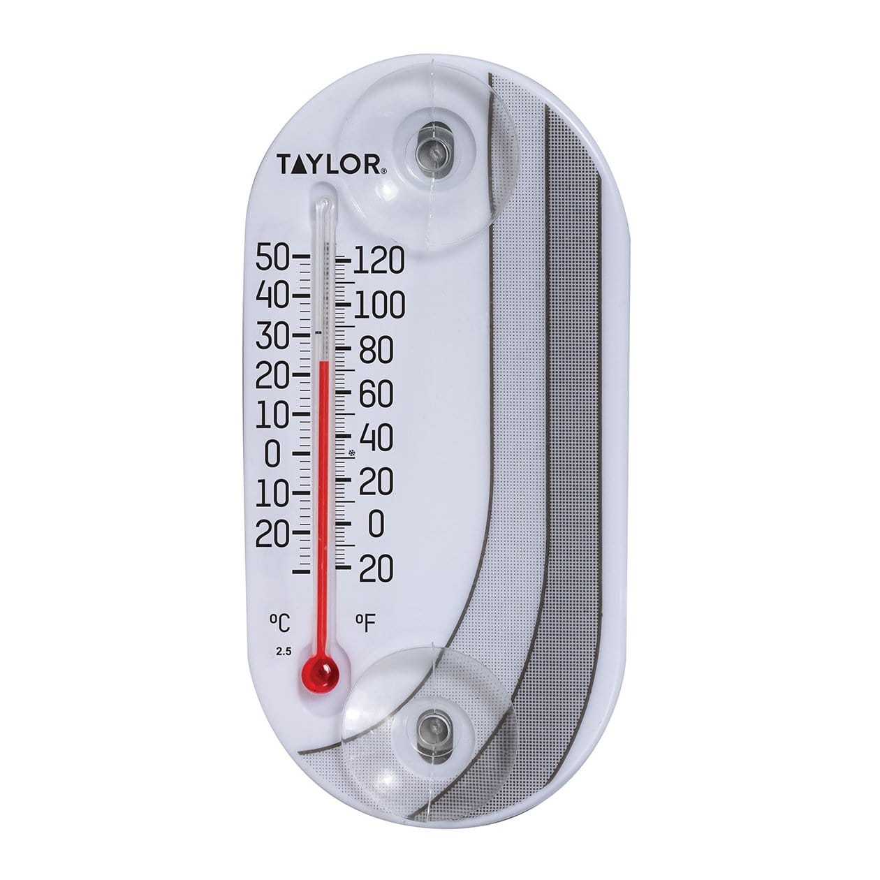 4" Black & White Suction Cup Thermometer