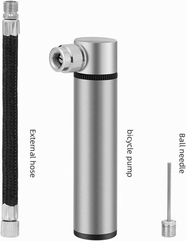 120PSI High-Pressure Hand Bike Pump – Portable Air Inflator with Valve Hose & Ball Needle Kit