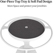 Modern Sunglasses Display Stand with Velvet Jewelry Tray – Metal, Elegant, Space-Saving