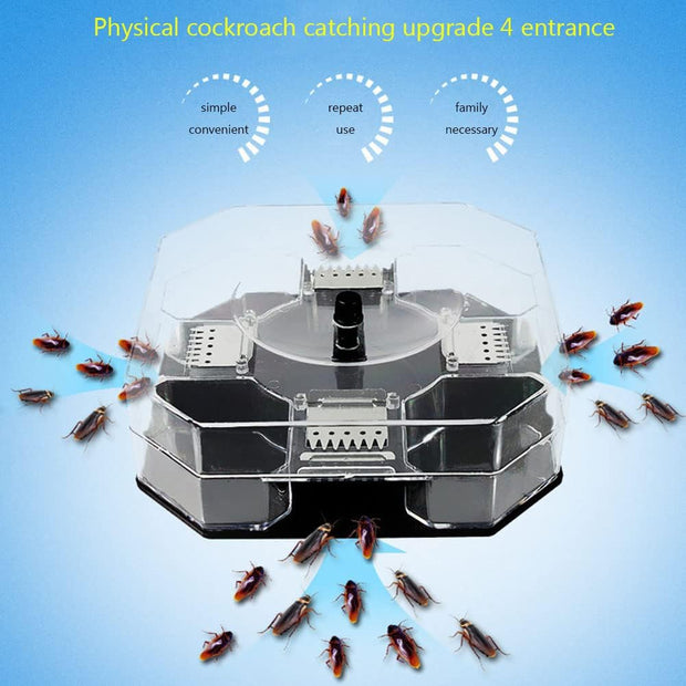 Reusable Cockroach Trap – Harmless Cockroach Catch Box for Home & Kitchen (2pcs Set)