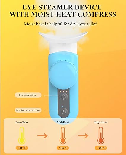 Heated Nano Eye Mist Sprayer – Portable Eye Mister with Warm Compress Moist Heat
