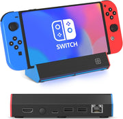 Switch TV Dock – Compatible with Switch / Switch OLED | Supports 4K HDMI Output, Multi-Port, Portable Official Dock Replacement