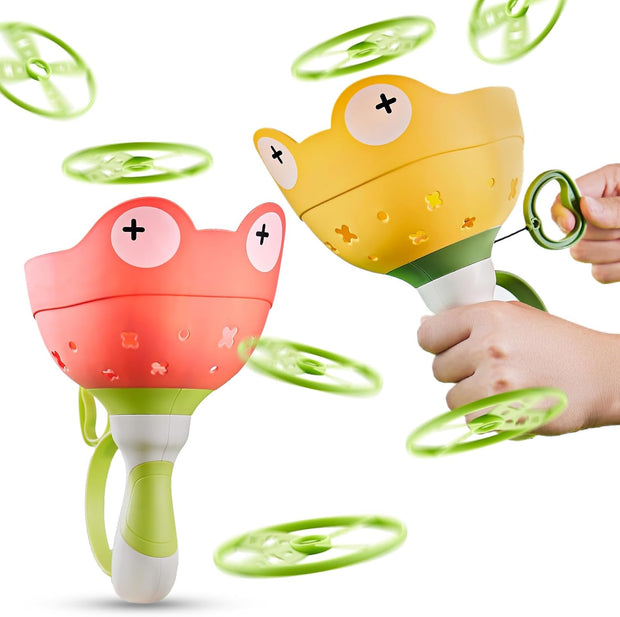 Sky-High Froggy Fun – Launch 32 Flying Discs & Catch Like Crazy!