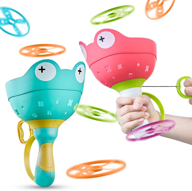 Sky-High Froggy Fun – Launch 32 Flying Discs & Catch Like Crazy!