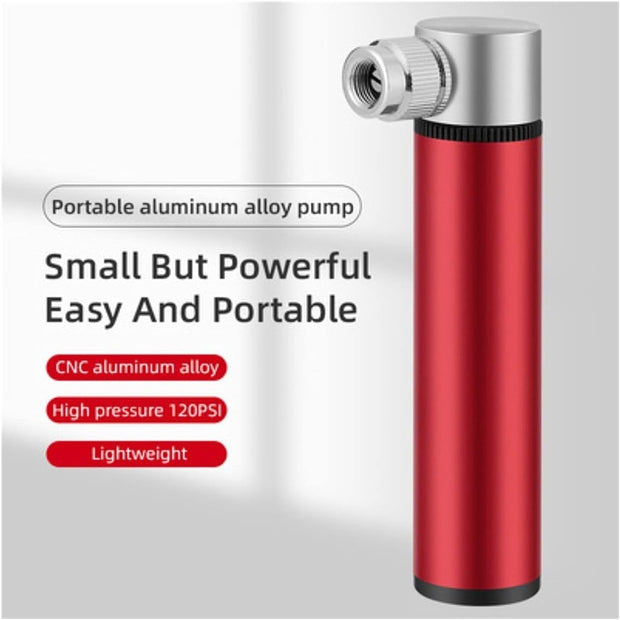 120PSI High-Pressure Hand Bike Pump – Portable Air Inflator with Valve Hose & Ball Needle Kit