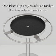 Modern Sunglasses Display Stand with Velvet Jewelry Tray – Metal, Elegant, Space-Saving