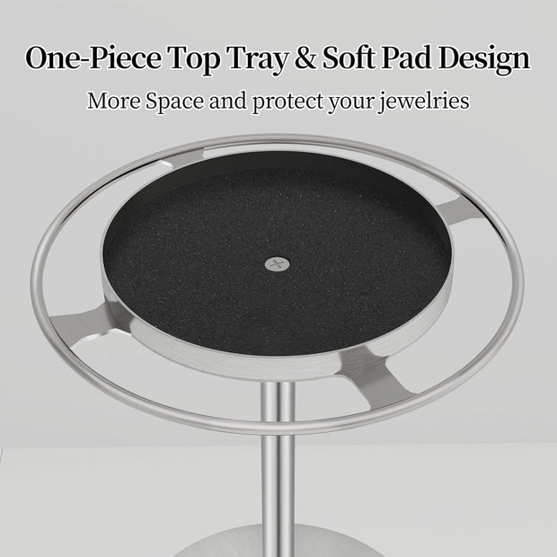 Modern Sunglasses Display Stand with Velvet Jewelry Tray – Metal, Elegant, Space-Saving