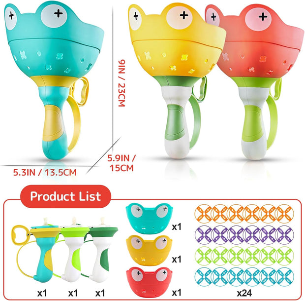 Sky-High Froggy Fun – Launch 32 Flying Discs & Catch Like Crazy!