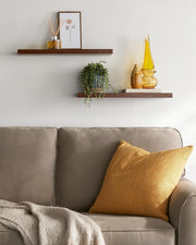 🌿 Rustic Charm Floating Shelves – Solid Pine Wood, Hidden Brackets, Heavy-Duty Display for Any Room (Set of 2)