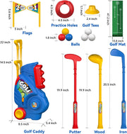 Toddler Golf Set with Putter Mat – Safe & Realistic Golf Toy for Boys and Girls Aged 2–5