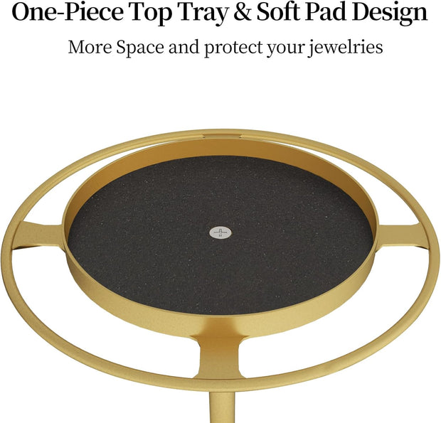 Modern Sunglasses Display Stand with Velvet Jewelry Tray – Metal, Elegant, Space-Saving