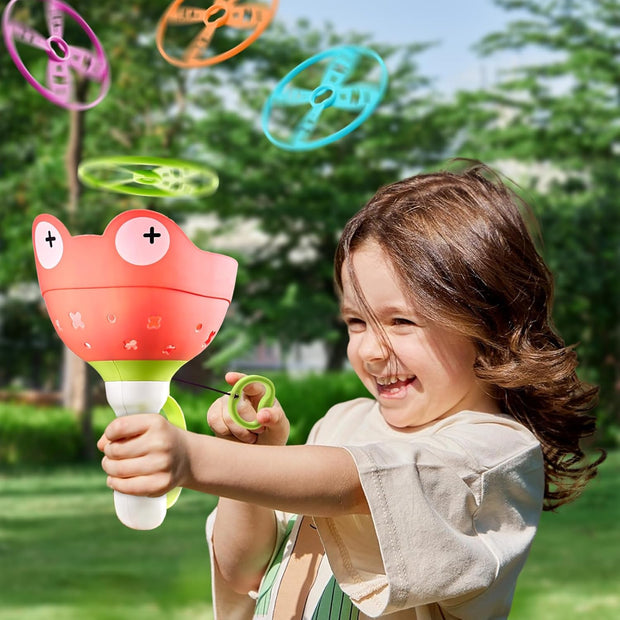 Sky-High Froggy Fun – Launch 32 Flying Discs & Catch Like Crazy!
