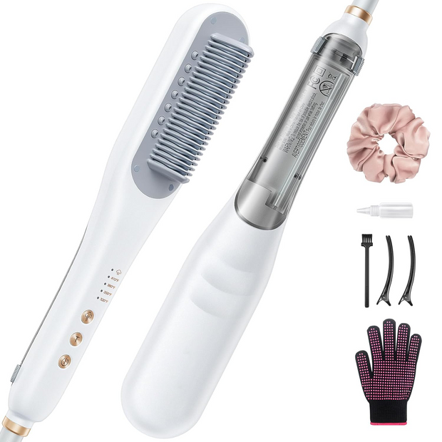 Steam Hair Straightener Brush – 3-in-1 Straightening, Combing & Steam Hair Care