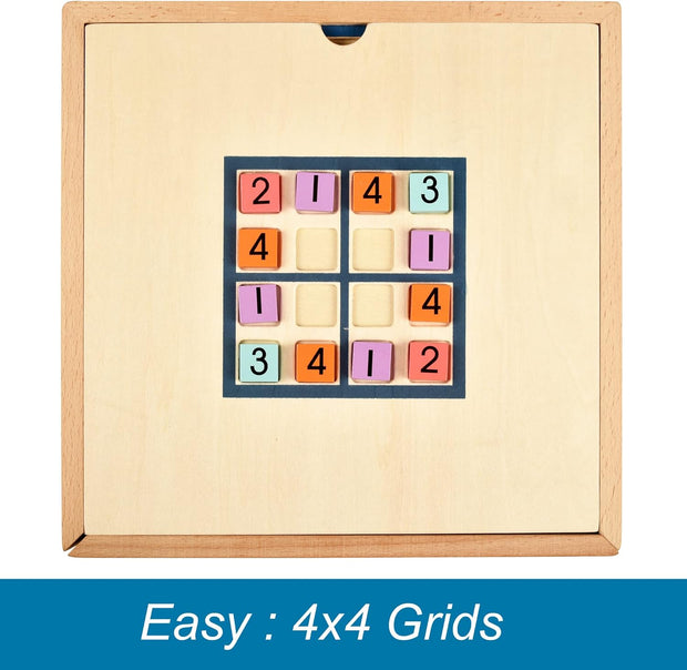 🎲 3-in-1 Wooden Sudoku Puzzle Game – Colorful Tiles, 320 Challenges & Drawer Storage for Kids & Families 🌈🧠