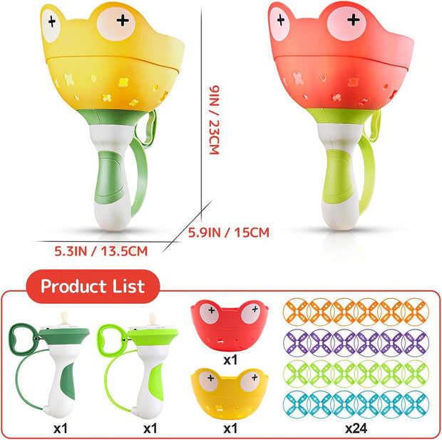 Sky-High Froggy Fun – Launch 32 Flying Discs & Catch Like Crazy!