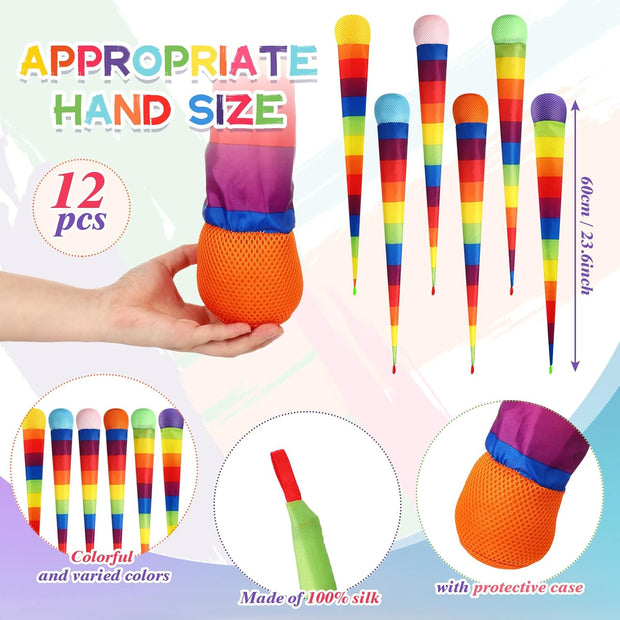 Ultimate 12-Piece Rainbow Comet Balls Set — Throw, Catch & Spark Joy with Every Spin!
