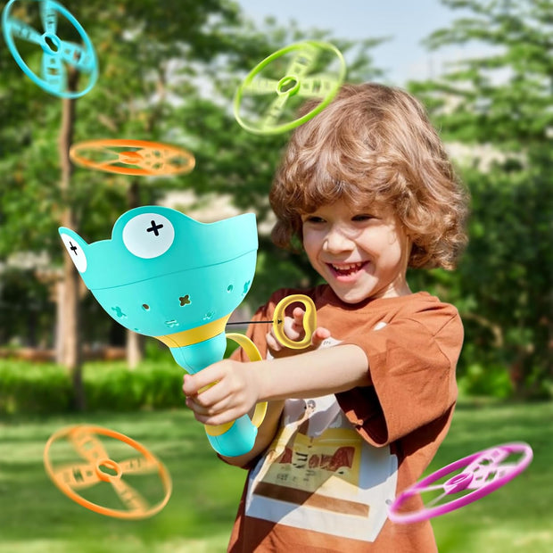 Sky-High Froggy Fun – Launch 32 Flying Discs & Catch Like Crazy!
