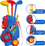 Toddler Golf Set with Putter Mat – Safe & Realistic Golf Toy for Boys and Girls Aged 2–5