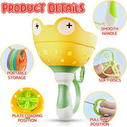 Sky-High Froggy Fun – Launch 32 Flying Discs & Catch Like Crazy!