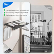 Next-Gen Electric Motorized Folding Rack – Ultra-Durable IPX7 Waterproof Wall-Mounted Space Saver with 8 Adjustable Hooks & Effortless Tool-Free Setup