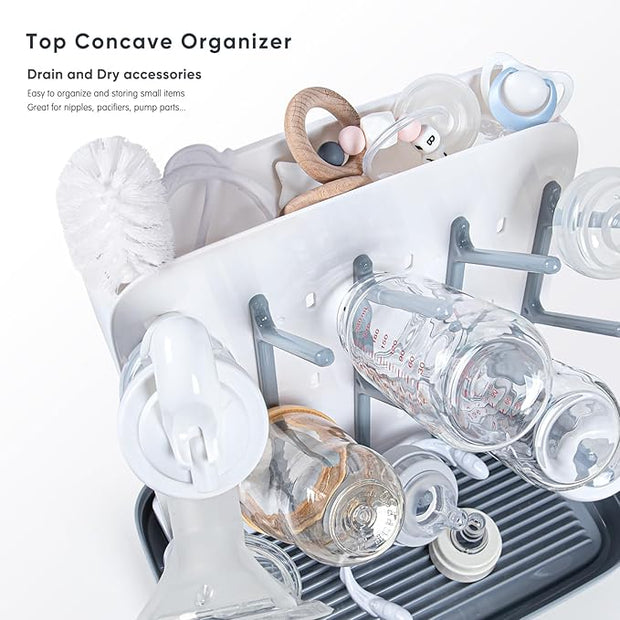 🍼 Baby Bottle Drying Rack – Space-Saving, Adjustable, BPA-Free Rack with Large Capacity for Bottles &amp; Accessories