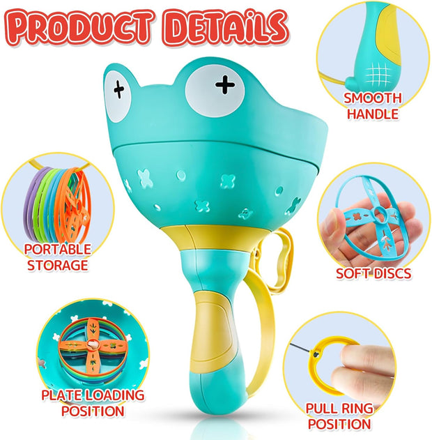 Sky-High Froggy Fun – Launch 32 Flying Discs & Catch Like Crazy!
