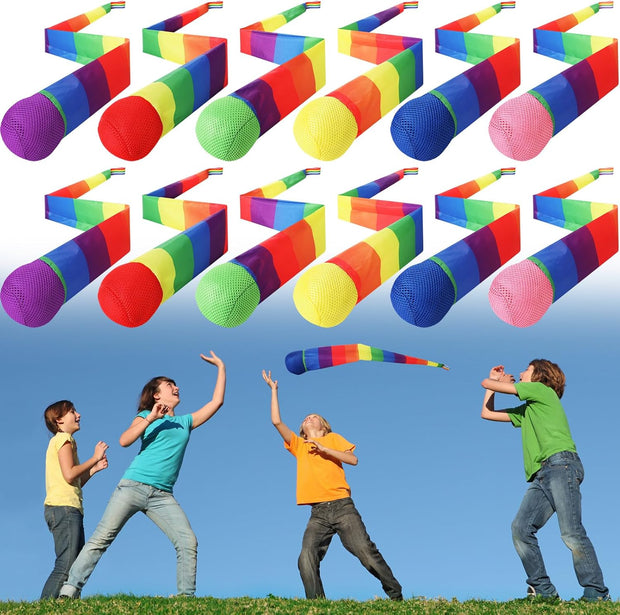 Ultimate 12-Piece Rainbow Comet Balls Set — Throw, Catch & Spark Joy with Every Spin!