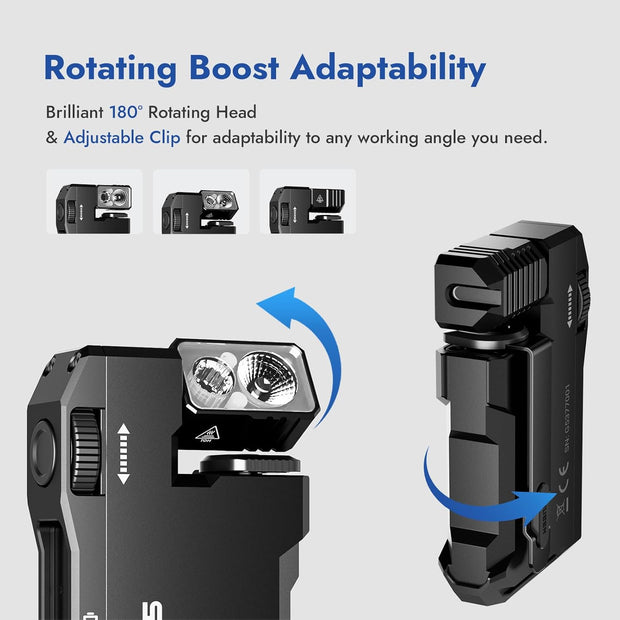 Tiny But Savage – 400LM RGB Flashlight with Magnetic Grip & Rotating Head Light like a beast. Carry like a feather.