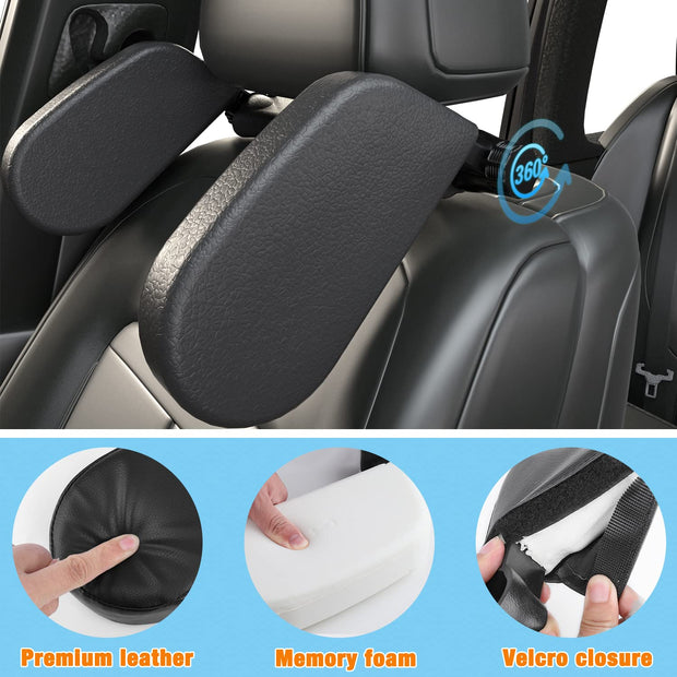 🚗 Car Headrest Pillow – 360° Adjustable Neck Support for Car Seats