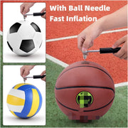 120PSI High-Pressure Hand Bike Pump – Portable Air Inflator with Valve Hose & Ball Needle Kit