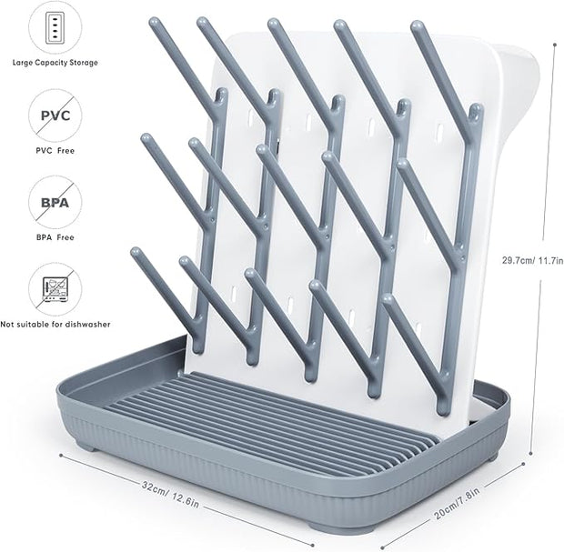 🍼 Baby Bottle Drying Rack – Space-Saving, Adjustable, BPA-Free Rack with Large Capacity for Bottles &amp; Accessories