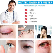 Heated Nano Eye Mist Sprayer – Portable Eye Mister with Warm Compress Moist Heat