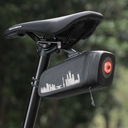 Waterproof Bike Saddle Bag with Smart Brake Light – Shockproof, Secure Mount, USB Rechargeable & All-Weather Ready