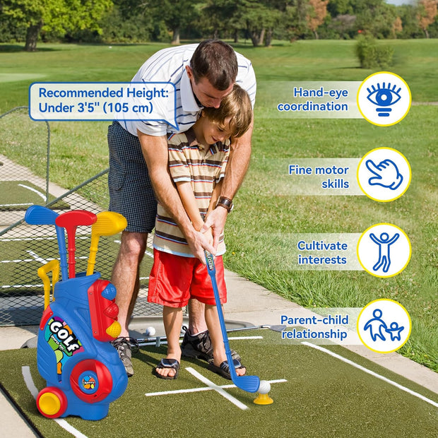 Toddler Golf Set with Putter Mat – Safe & Realistic Golf Toy for Boys and Girls Aged 2–5