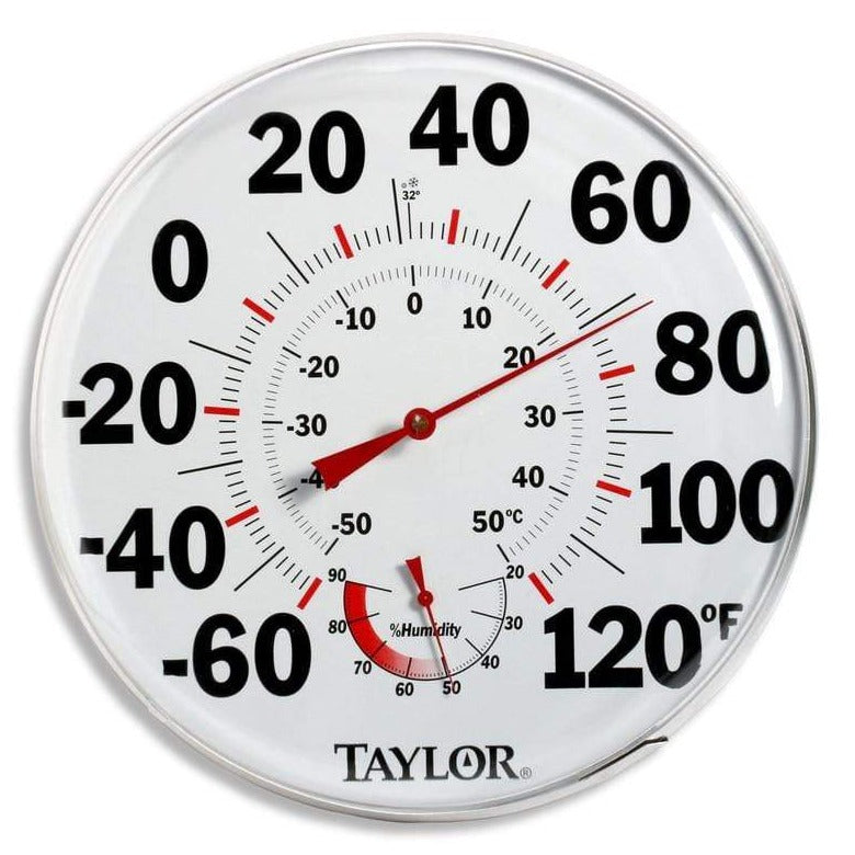 12" Metal Patio Thermometer & Hygrometer